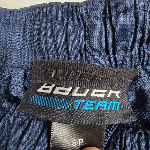 Bauer Team Hockey Track Pants Athletic Joggers Navy Blue Sz S P - Picture 9 of 13